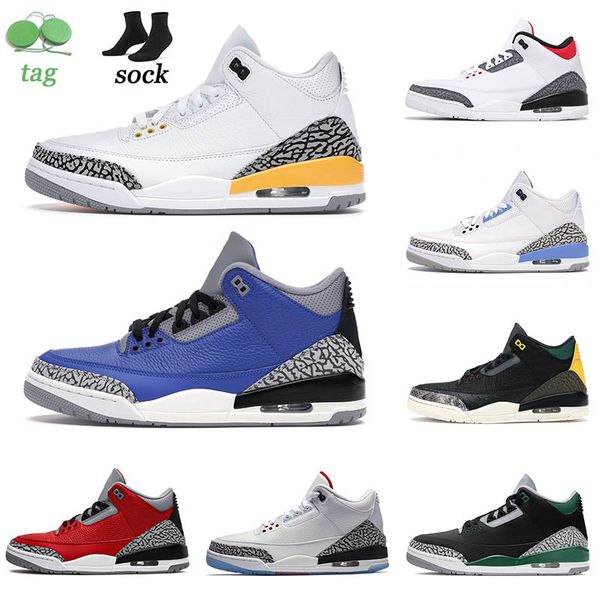 

2022 new arrival 3 3s basketball shoes womens fire red white purple cool grey infrared 23 blue cement knicks rivals off mens sports sneakers