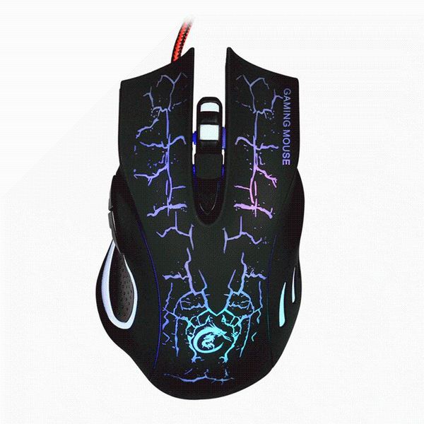

mice wired mouse crack 6 button 5500dpi colorful luminous gaming office