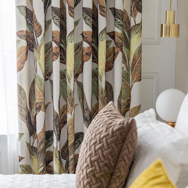 

curtain & drapes modern simple european style for living room bedroom double matte screen printing patterns