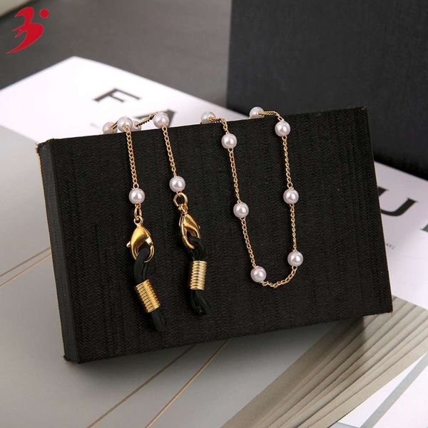 

single pearl product interval 2cm metal glasses chain versatile women's mask