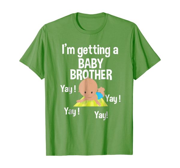 

baby brother reveal i'm getting a baby brother t-shirt, White;black