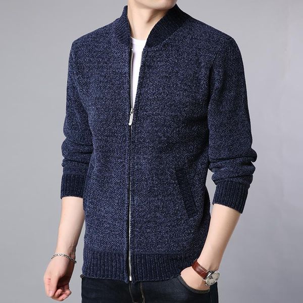 

men's jackets 2021 fashion men thick velvet cardigan slim fit trend overcoat autumn winter windbreakers casual coat mens clothes, Black;brown