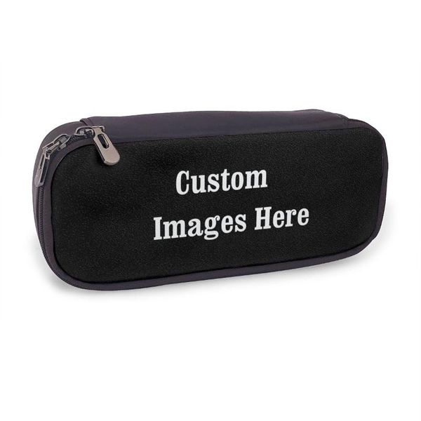 

custom pencil case estojo escolar microfiber pu leather school stationery storage bag girls cosmetic student purse organizer bags & cases