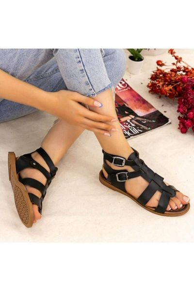 

sandals women's black arched