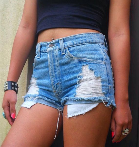 

summer ripped denim fashion women shorts slim jeans street style clothes low price s 2xl drop, White;black