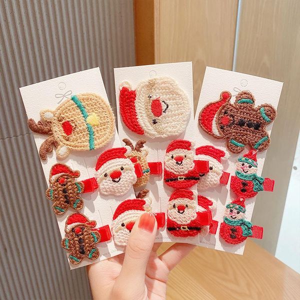 

hair accessories 1 set girl cute christmas tree bow hairpin children sweet cartoon headdress fashion gifts, Slivery;white