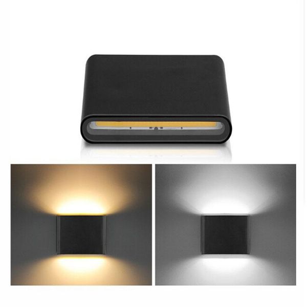 Lâmpada de parede LED 12 W COB SCON À Prova D 'Água Alumínio Up A Down Dual Cabeça Cubo Iluminação Luminária Interior Luz Ao Ar Livre