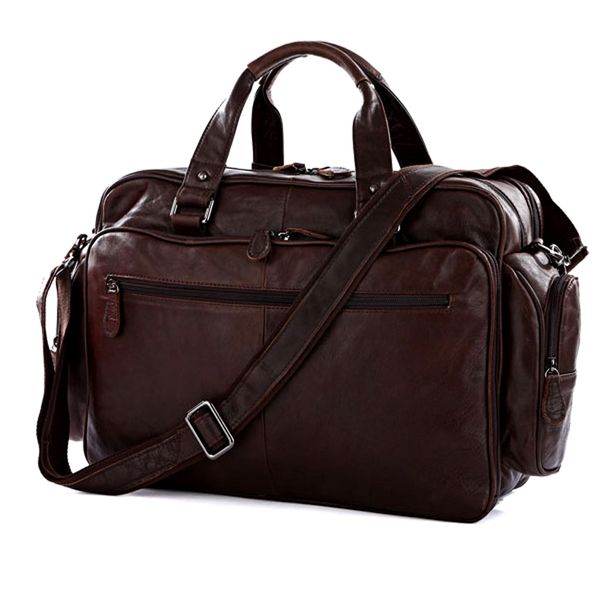 

fashion genuine leather briefcase men briefcase large business big tote handbag big lapbag document, Black;red