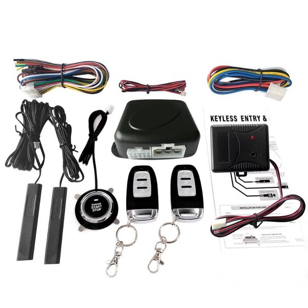 

alarm & security car suv switch keyless entry engine start system with vibration sensor push button remote starter on/off antitheft