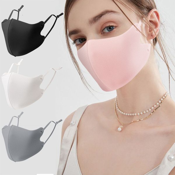 

mh ice silk breathable sunscreen mask thin summer washable cool feeling