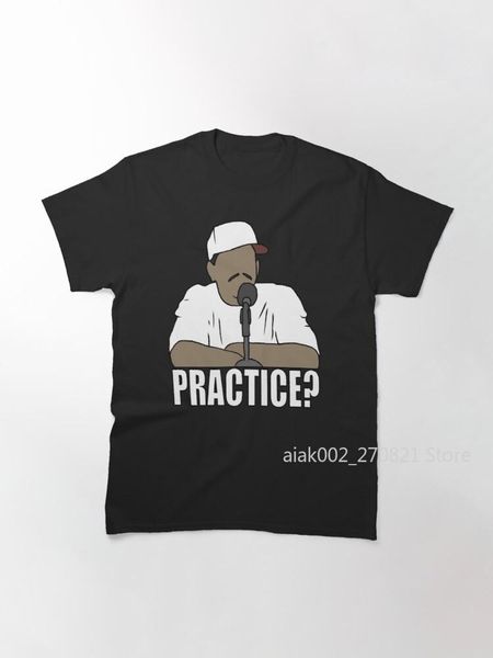 

men's t-shirts allen iverson "practice" classic t-shirt, White;black
