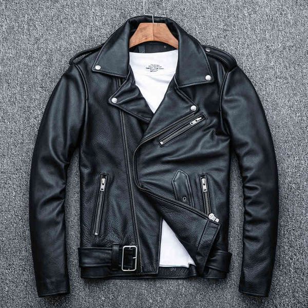 

men's jackets factory turn-down collar genuine leather jacket for men real cowhide coat male punk motorcycle epaulet suit ryjb, Black;brown