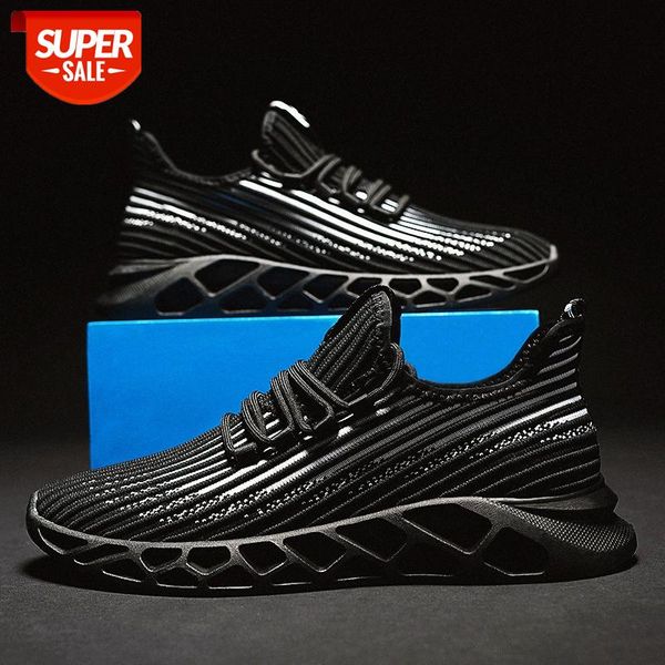 

men's shoes summer vibrato casual sports breathable flying mesh blue running #yv4n