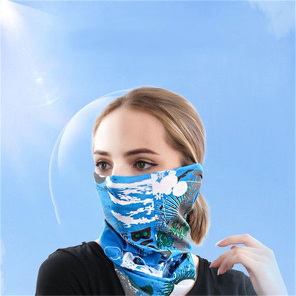 

cycling caps & masks fashion head face neck sunshade collar men women bandana scarf sports headwear dustproof outdoor, Black