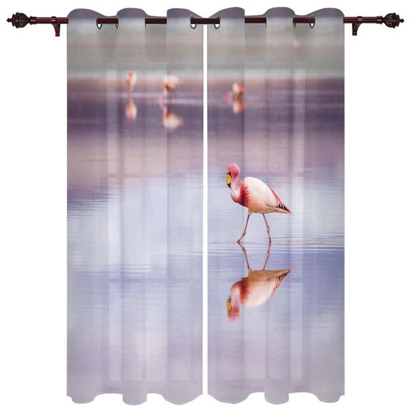 

exquisite home luxury curtains flamingo lake pink living room dining bedroom el translucent curtain & drapes