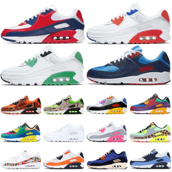 

90 running shoes womens chaussures white green ultramarine cool grey barely rose 90s mens trainers outdoor sports sneakers size 36-45, Black