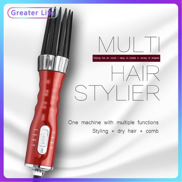 

electric hair brushes 3 in 1 curling iron straightening dryer comb rod blow brush for hairdressing styling air