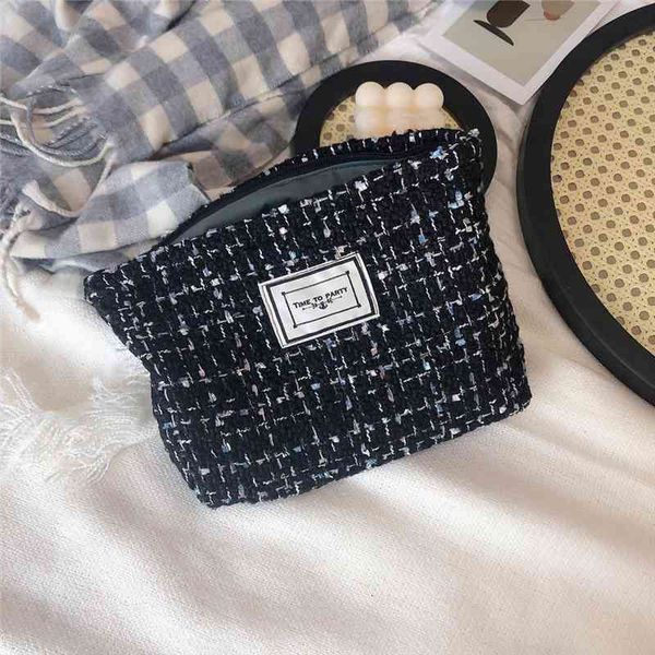 

makeup bag organizer plaid cosmetic pouch large women travel toiletry bag necesserie zipper beauty box cosmetic storage