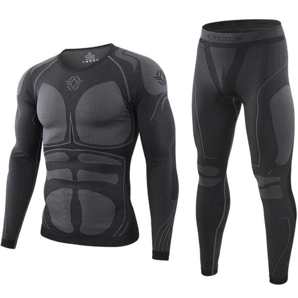 

yoga outfit winter thermal underwear men long johns compression fleece sweat quick drying thermo fitness running clothing