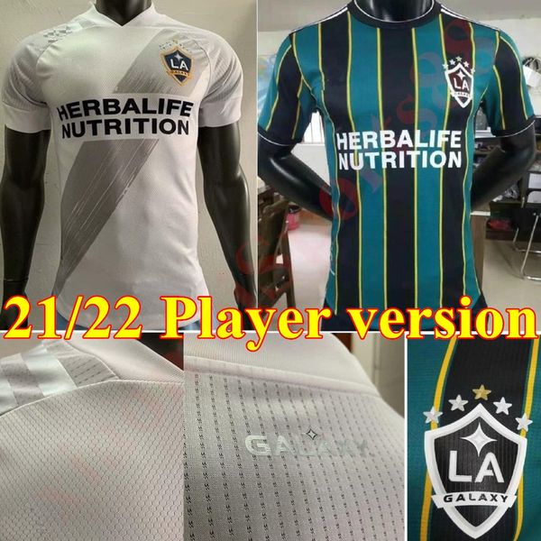 

player version 21 22 la galaxy chicharito soccer jerseys lletget kljestan football shirts 2021 2022 pavon j.dos santos gonzalez, Black;yellow