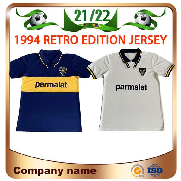

1994 retro version boca junior maradona soccer jersey 94 vintage #10 roman #9 palermo soccer shirt caniggia football uniform, Black