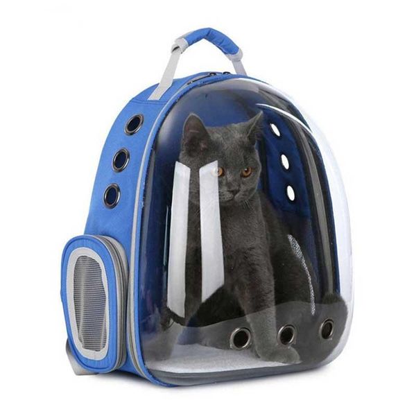 

cat carriers,crates & houses 2021 portable pet backpack breathable bag outdoor travel for cats and dogs transparent space
