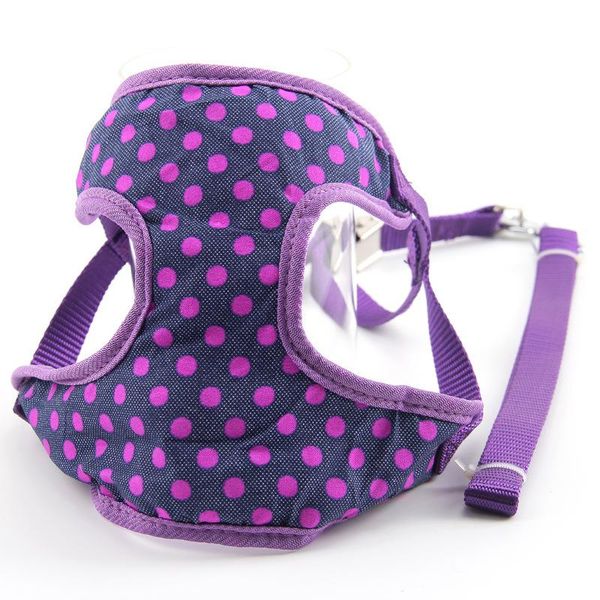 

dog collars & leashes pet cat products dot pattern pp cloth harnesses
