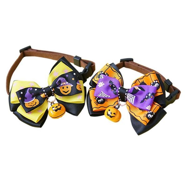 

2pcs halloween pet cat dog collar costumes necklace supplies apparel