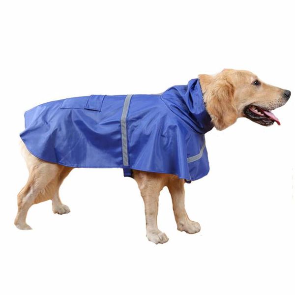 

dog apparel reflective big pet raincoat waterproof coat jacket medium large dogs labrador rainy day clothes