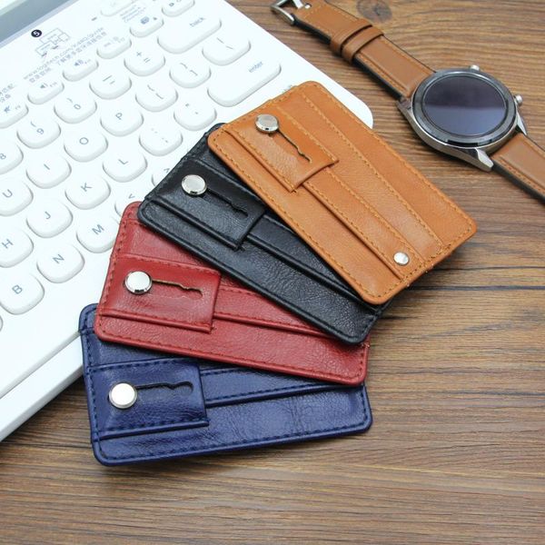

men's business pocket upport cover portable back clip adhesive slim thin id money holder wallet cell phone mounts & holders