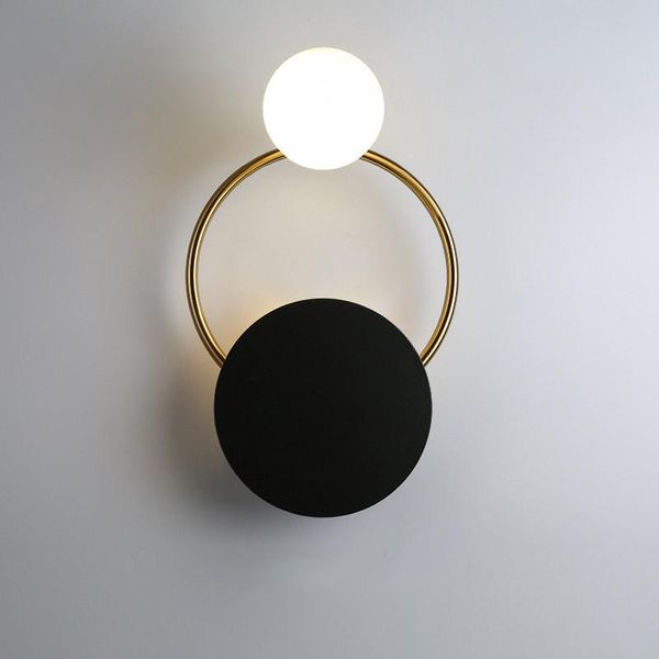

wall lamp postmodern minimalist black ball led bedroom bedside lighting corridor fixtures aisle study balcony lights
