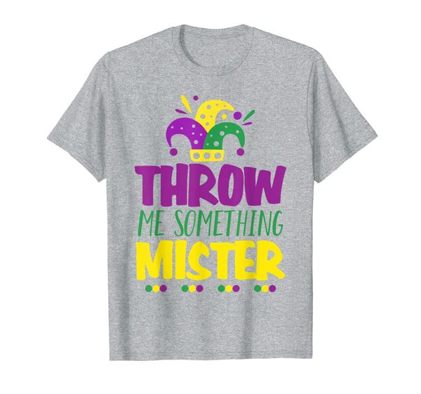 

throw me something mister louisiana mardi gras t-shirt, White;black