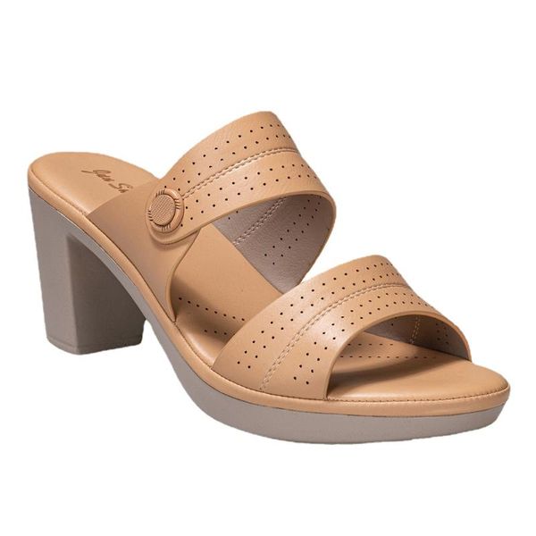 

slippers women's 2021 summer fashion open toe thick heel high sandals, Black