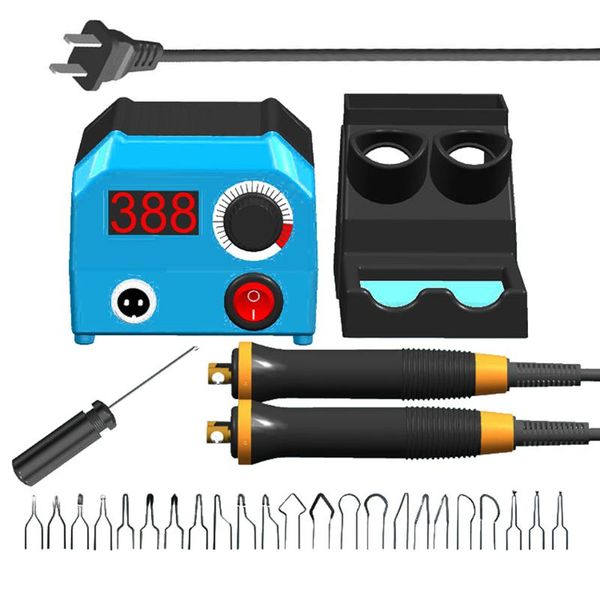

professional hand tool sets lh55 50w digital electric pyrography machine multifunctional heat press for gourd wooden with 23pcs heating pen