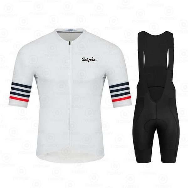 

racing sets raphaful ralvpha men clothing 2021 fashion cycling jersey set two piece summer bike bib shorts kit, Black;blue