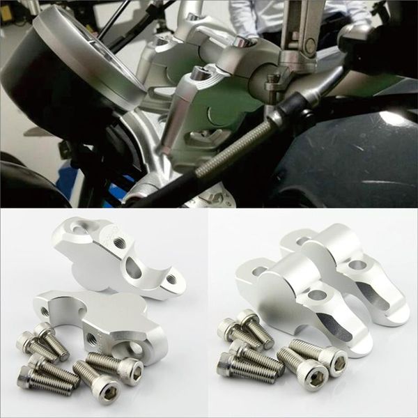 

handlebars silvery handle bar clamp raised mounts for r nine t 2014 2021