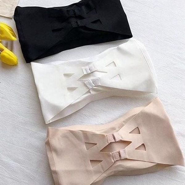 

bustiers & corsets 40-67kg breathable thread wrap-around lace strapless bra undershirt underwear anti-exposure women's beauty back tube, Black;white