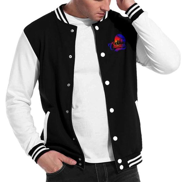 

men's jackets baseball city skyline women's varsity jacket uniform pullover hoodie sport sweatshirt coat sweater, Black;brown