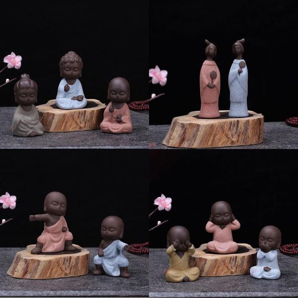 

decorative objects & figurines small monk figurine buddha statues india yoga mandala bonsai tea pet ceramics crafts ornaments deskhome d