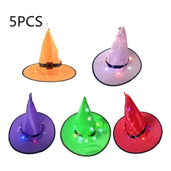 

christmas decorations witch hat halloween glowing children party prom dress up wizard