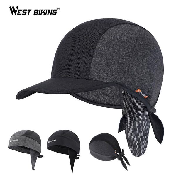 

cycling caps & masks west biking cap quick dry breathable head scarf bandana sport running headscarf pirate hat headwear summer bike, Black