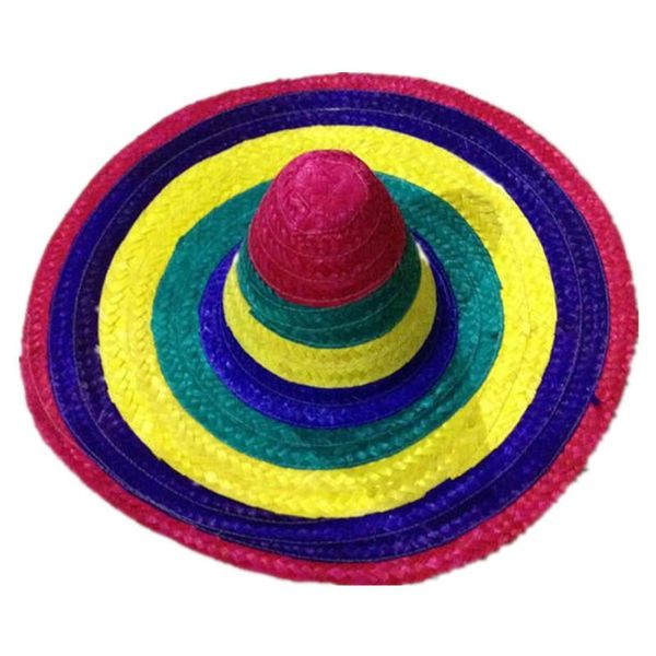 

party hats men women halloween christmas carnival thanksgiving hat mexican style outdoor wide brim gift straw colorful edges