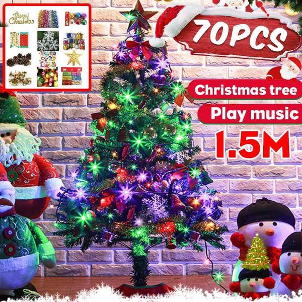 

christmas decorations 150cm 70pcs tree ball with led lights hanging ornaments for home year navidad