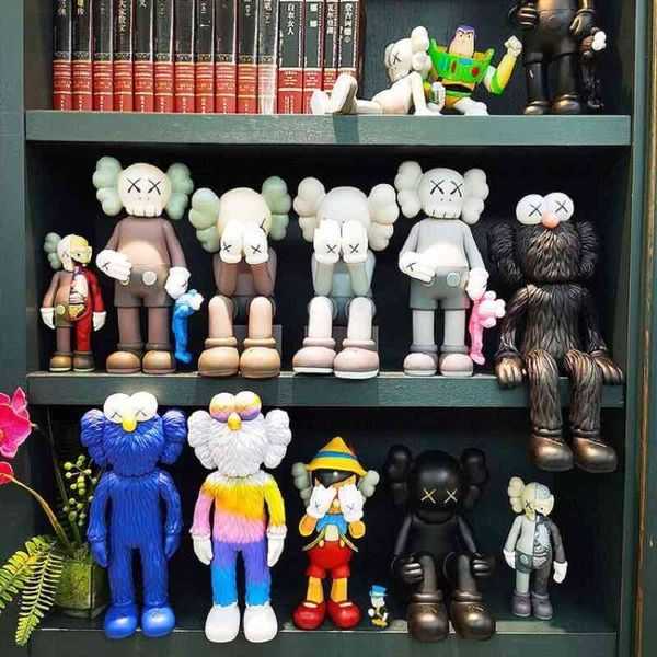 

kaws decoration indoor sesame street car model doll violent bear hand hold new year gift trend surrounding