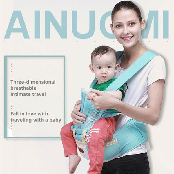 

multifunctional ergonomic double shoulder baby carrier with waist stool large space for storage safe light and breathable carriers, slings &