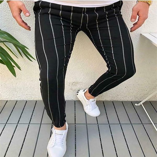 

men's pants men smart casual slim fit skinny business formal suit dress slacks trousers mens big size 2xl, Black