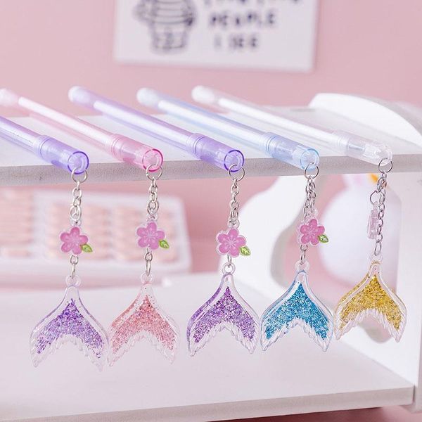 

gel pens fishtail pen cute student kawaii cool korean stationery ink pink school supplies office accessories