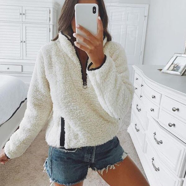 

women's hoodies & sweatshirts women fleeces autumn warm long sleeve turtleneck hooded sweatshirt pullover winter coat outerwear sj4064v, Black