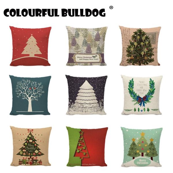 

cushion covers christmas tree series cartoon snowman bird print home decor el shopping clubs year gifts throw pillow case cushion/decorative