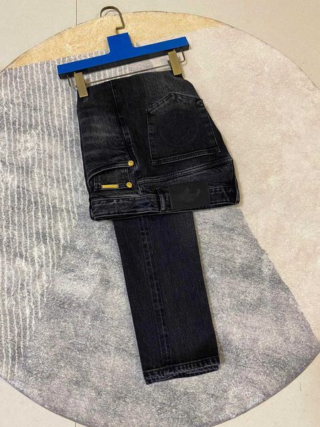 

premium men's embroidered cotton jeans, large 29-42, new winter 2002, Blue